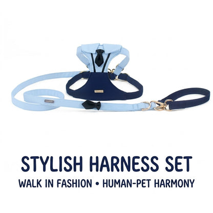 Officer Uniform Harness & Leash Set – Blue
