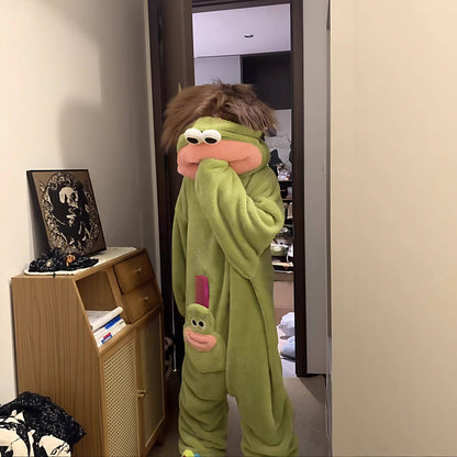 Long-Hair Clownfish Hooded Onesie Pajamas (With Comb)