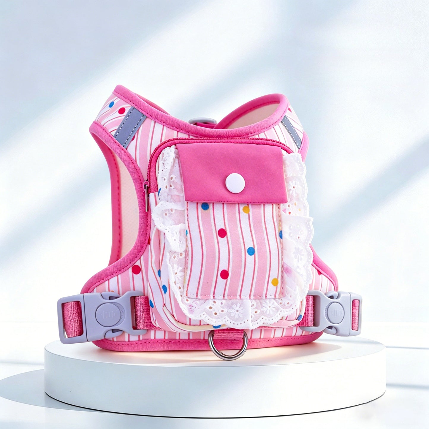 Ruffle Backpack Harness & Leash Set