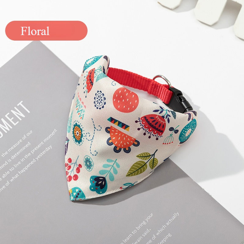 Printed Buckle Dog Bandana
