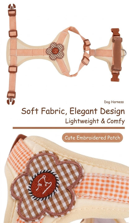 Plaid Harness & Leash Set