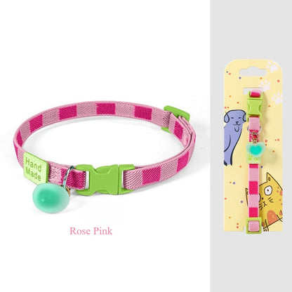 Checkered Elastic Dog Collar