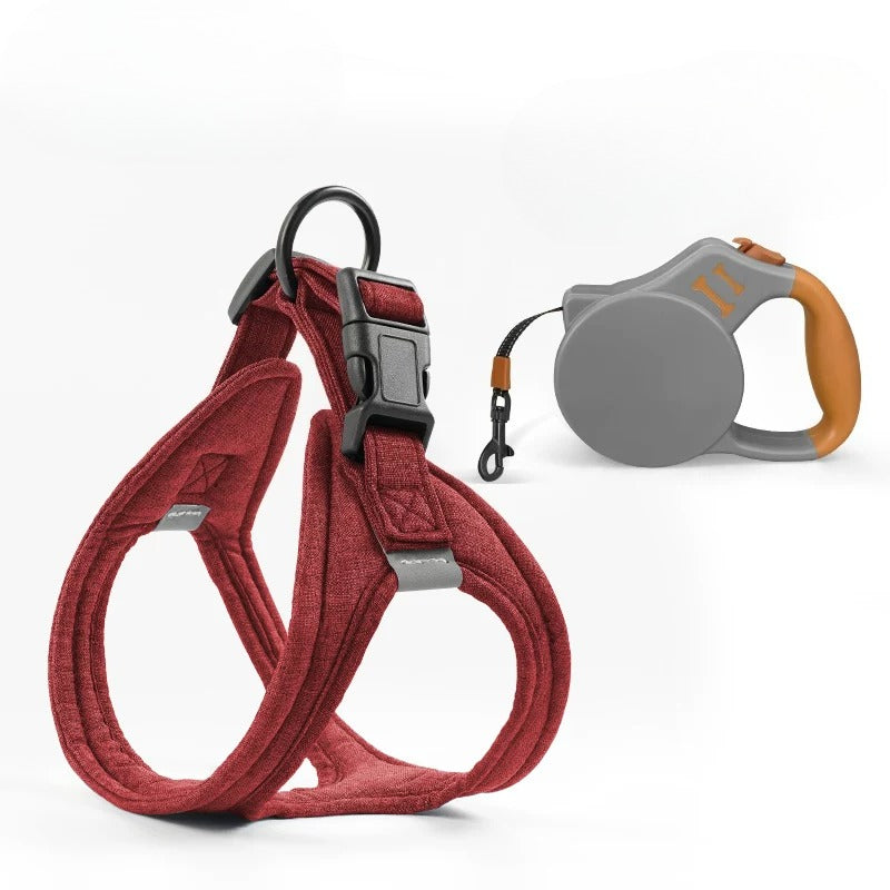 Reflective Breathable Harness & Leash Set