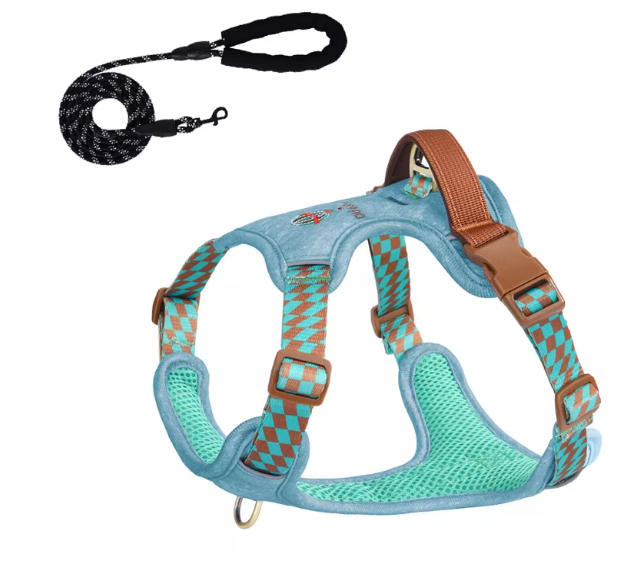 Denim Vest Harness & Leash Set