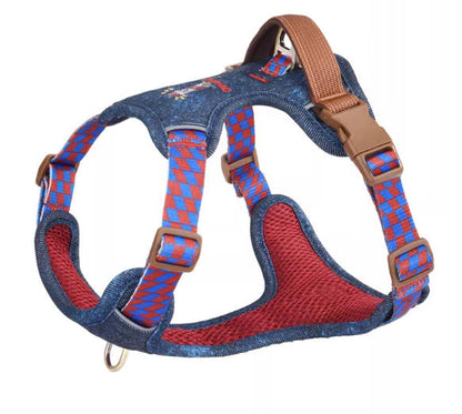 Denim Vest Harness & Leash Set