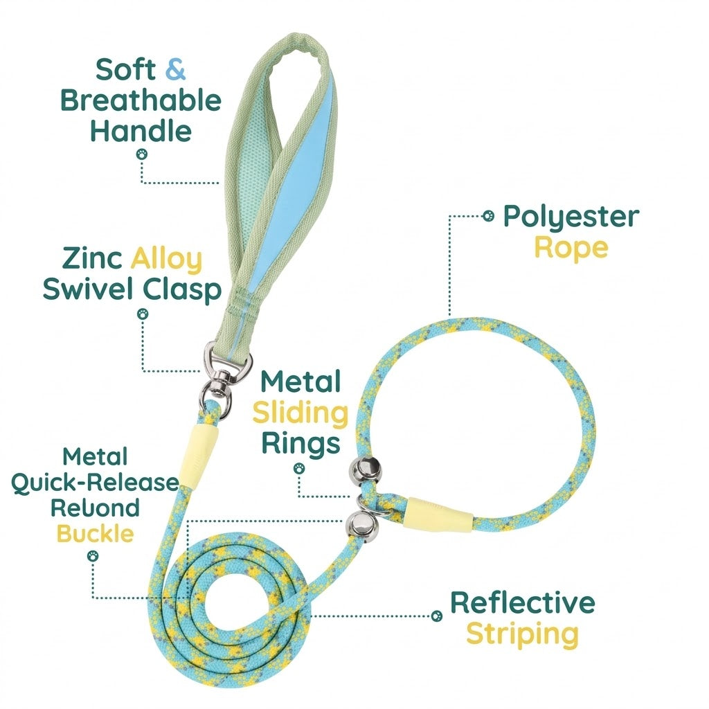 Integrated Anti-Pull Reflective Dog Leash