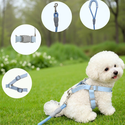 Soft Padded Vest Dog Accessory Set for Dogs – Blue