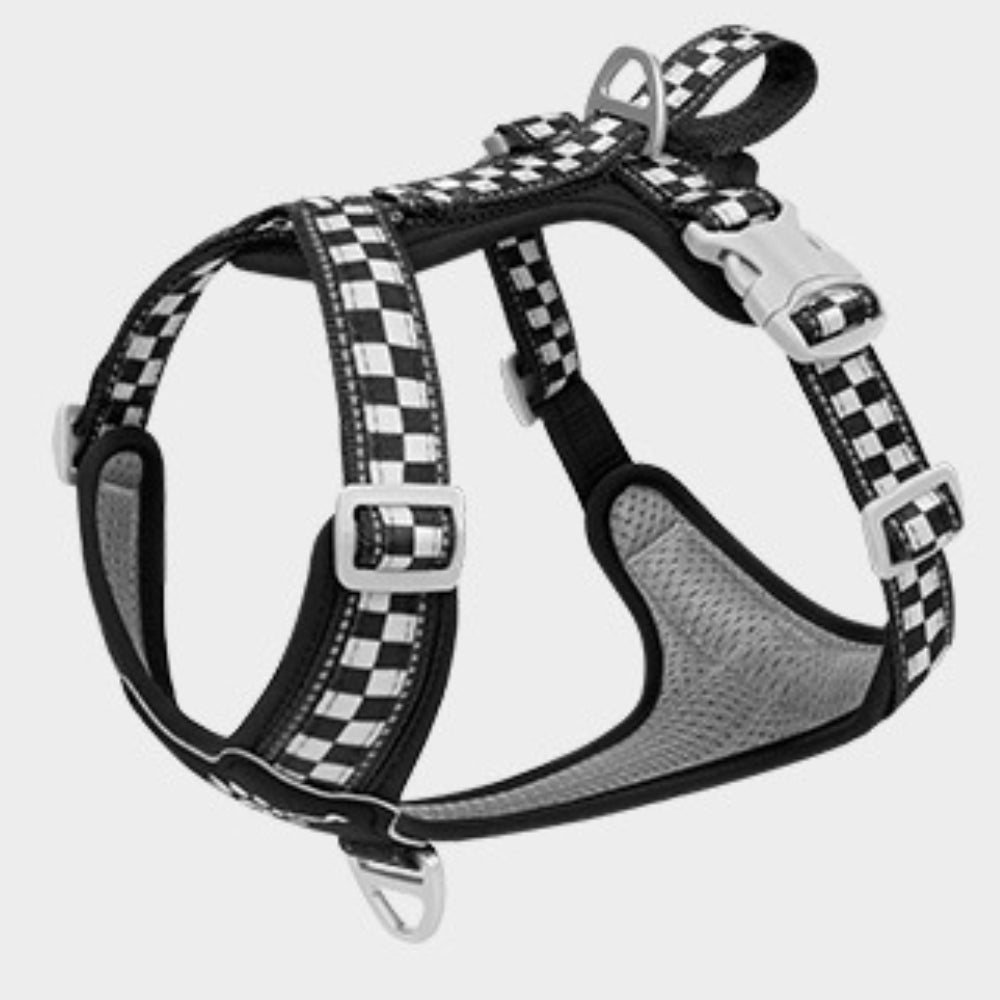 Checkerboard Reflective Dog Harness