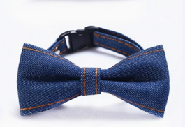 Denim Bow Tie for Dogs – Blue