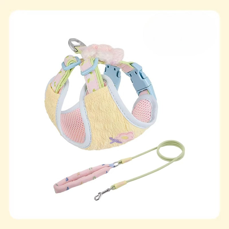 Floral Harness & Leash Set