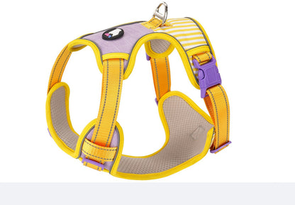 Striped Contrast Vest Dog Harness for Dogs – Pink