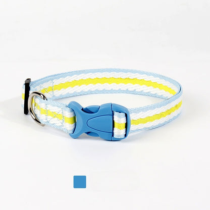 Woven Striped Dog Collar for Dogs – Multi