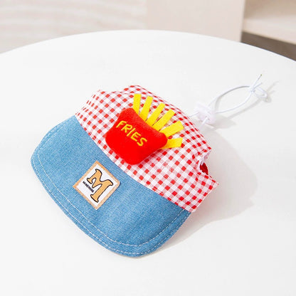 Plaid Denim Dog Hat