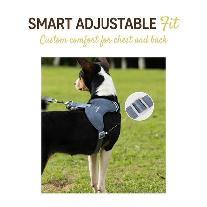 V-Shaped Harness & Leash Set – Sapphire Blue