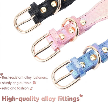 Heart Crystal Shimmer Dog Collar