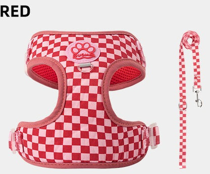 Checkerboard Harness & Leash Set