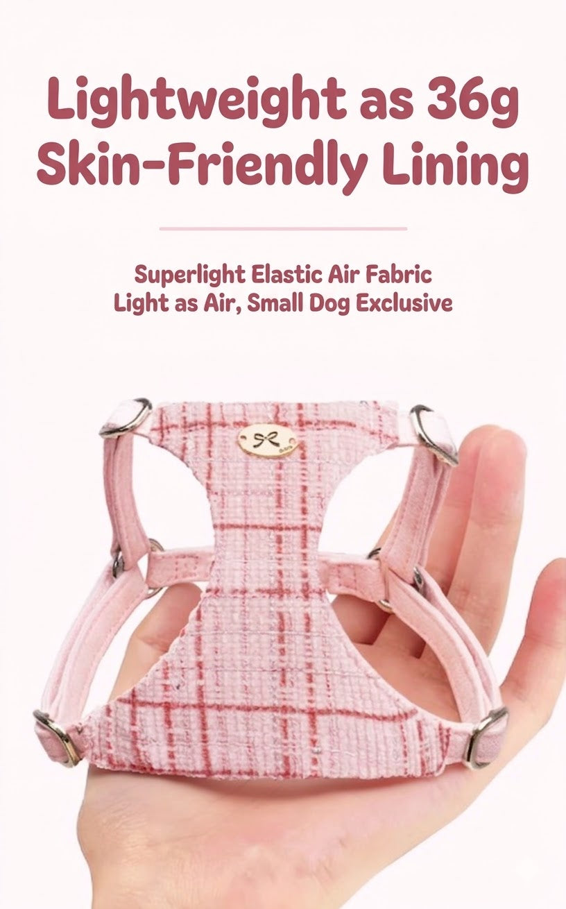 Plaid Harness & Leash Set
