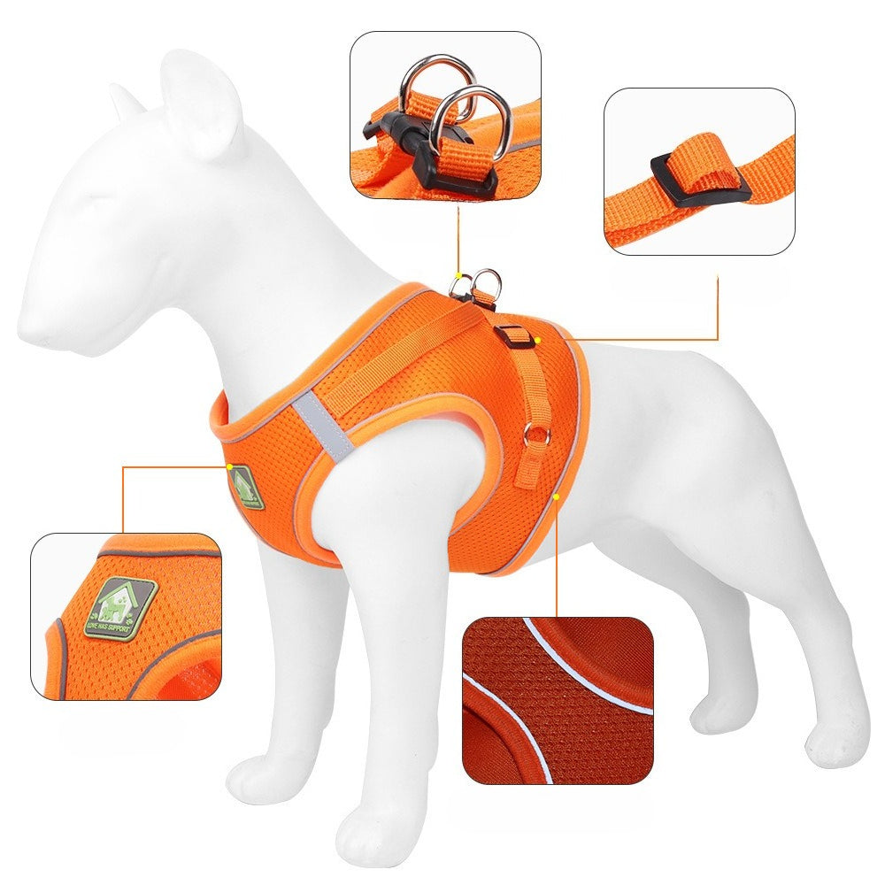 Reflective Mesh Harness & Leash Set