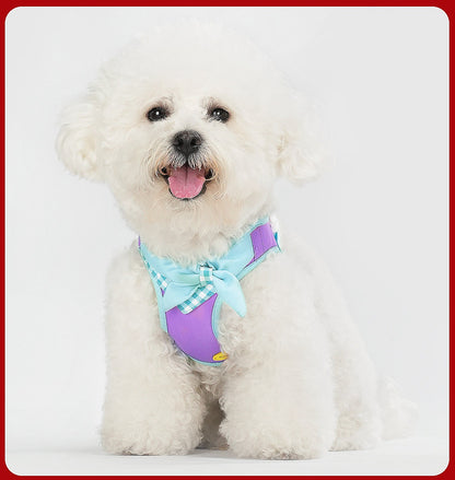 Plaid Bow Harness & Leash Set