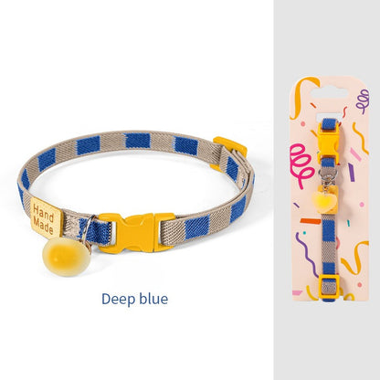 Checkered Elastic Dog Collar