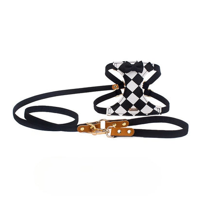 Checkered Harness & Leash Set
