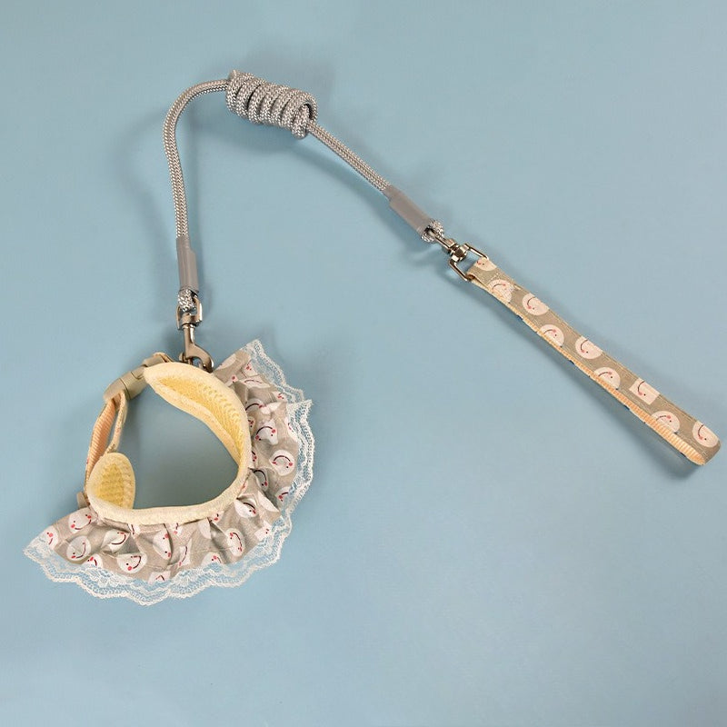Lace Smiley Collar & Leash Set