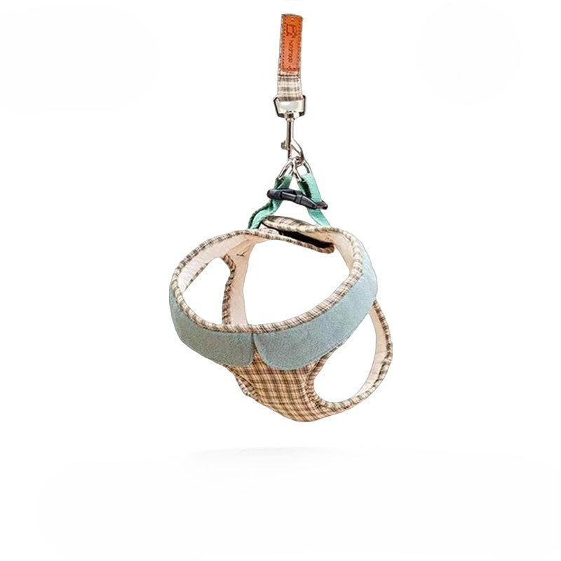 Plaid Harness & Leash Set