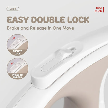Retractable LED Dog Leash – Beige