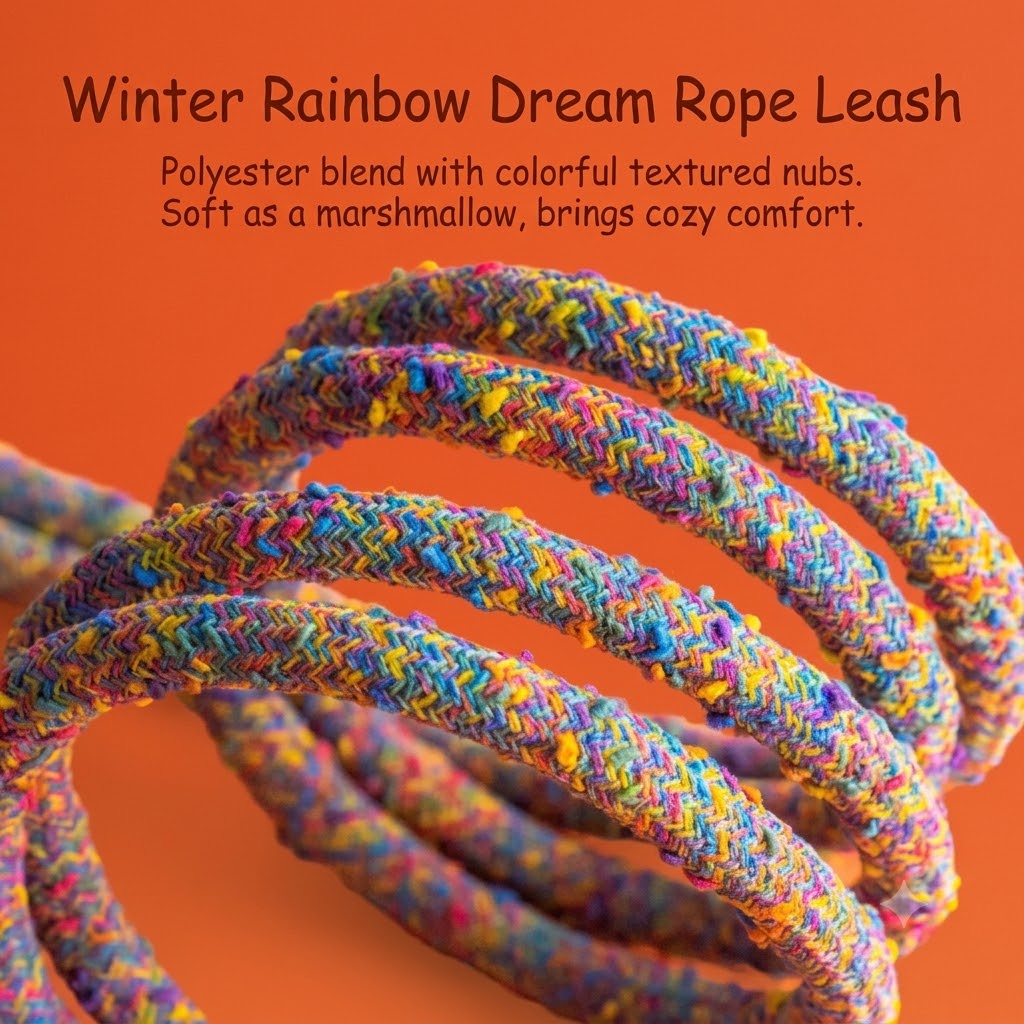 Multi-Way Braided Dog Leash – Rainbow
