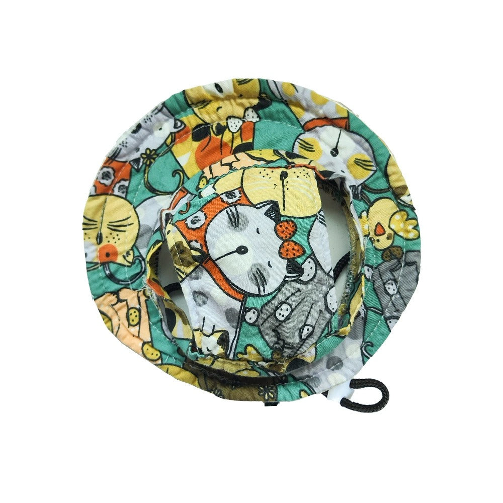 Patterned Fisherman Dog Hat