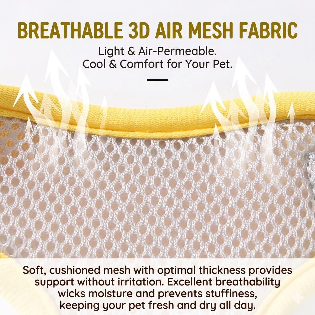 Reflective Mesh Harness & Leash Set