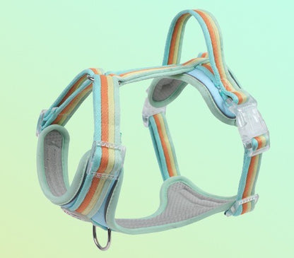 Macaron Striped Dog Harness for Dogs – Multicolor