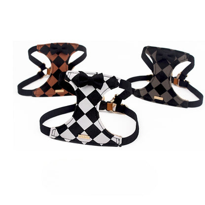 Checkered Harness & Leash Set