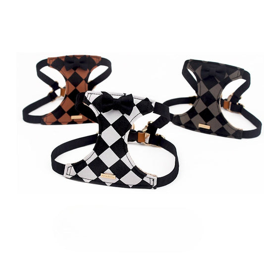 Checkered Harness & Leash Set