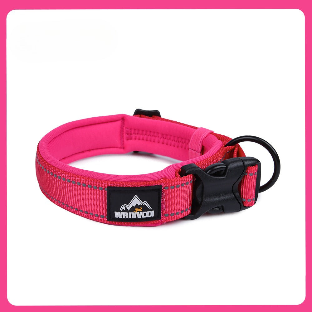 Reflective Adjustable Dog Collar for Dogs – Solid Colors