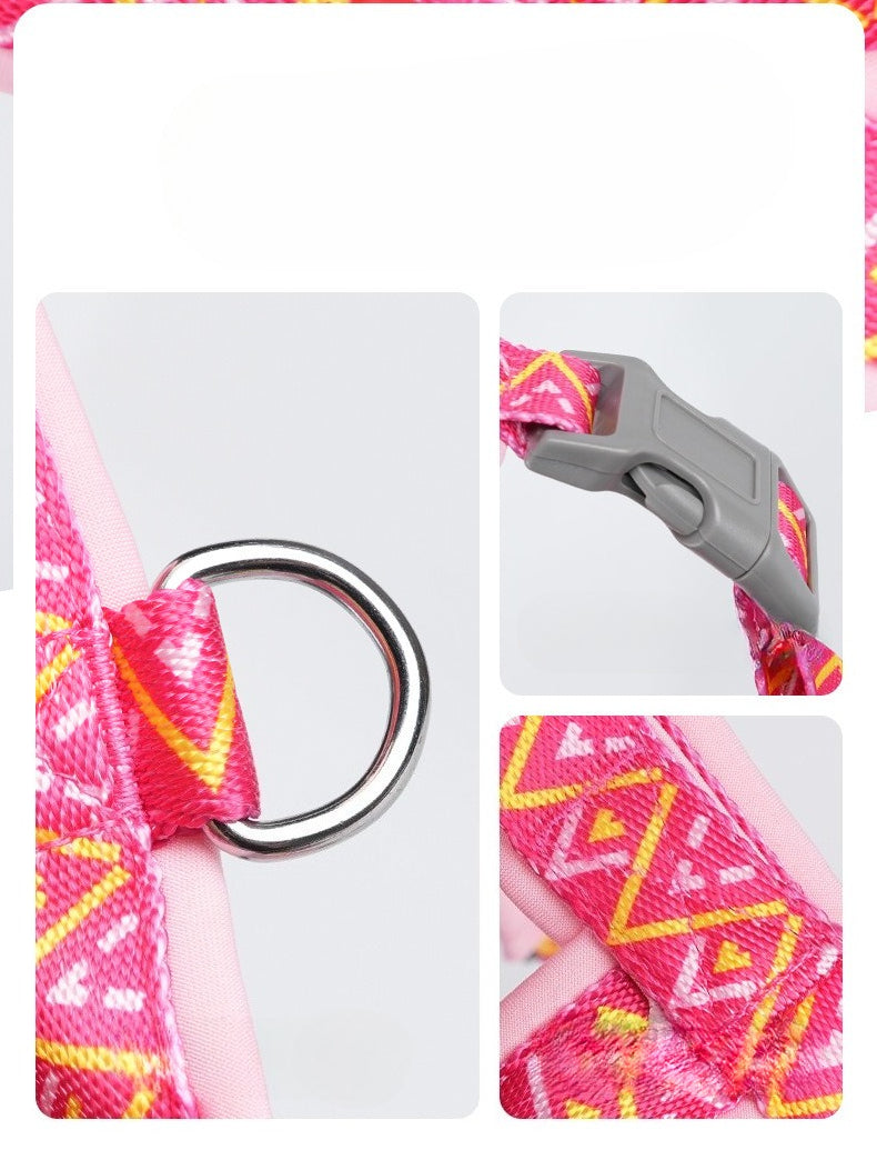 Geometric Reflective Harness & Leash Set