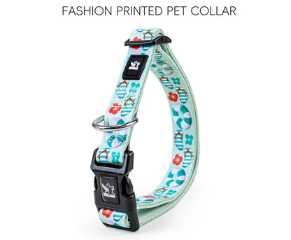 Patterned Soft Lined Dog Collar