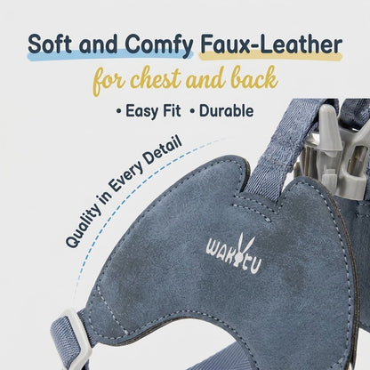 V-Shaped Harness & Leash Set – Sapphire Blue