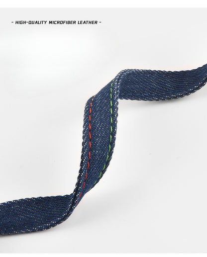Rhinestone Denim Dog Collar