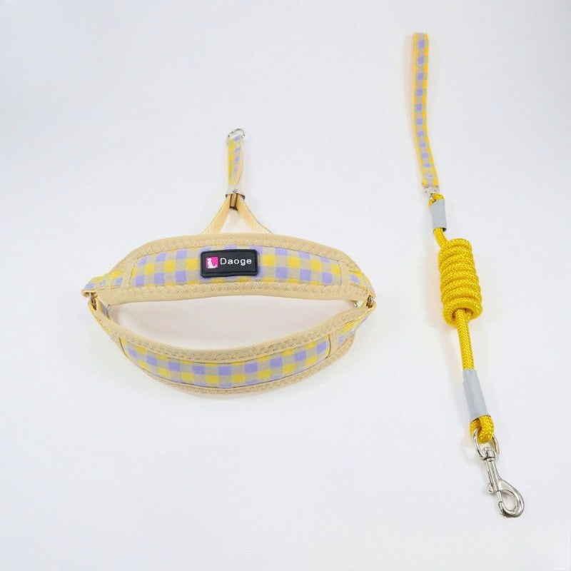Plaid Harness & Leash Set