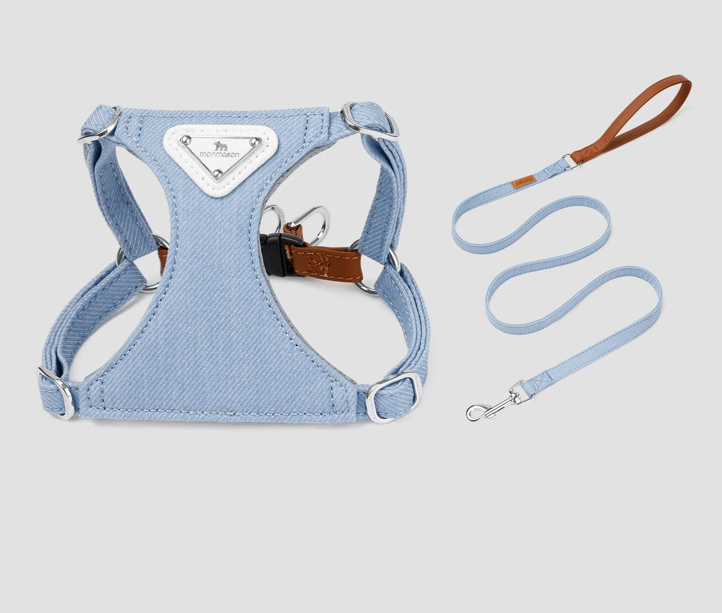 Denim Harness & Leash Set