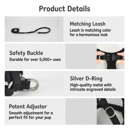 Pearl Bowknot Harness & Leash Set