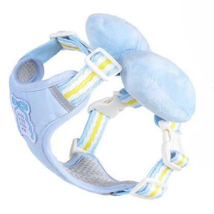 Plush Bow Harness & Leash Set