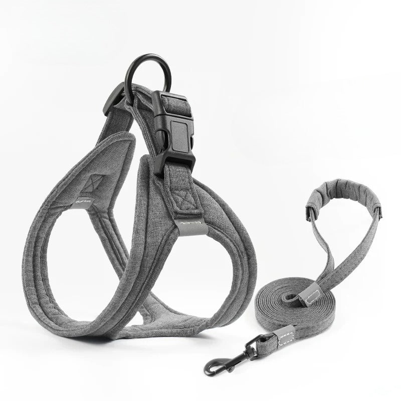 Reflective Breathable Harness & Leash Set