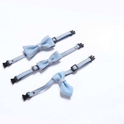 Denim Bow Tie for Dogs – Blue