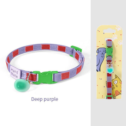Checkered Elastic Dog Collar