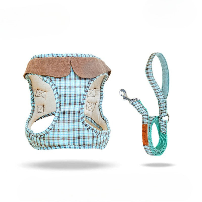 Plaid Harness & Leash Set