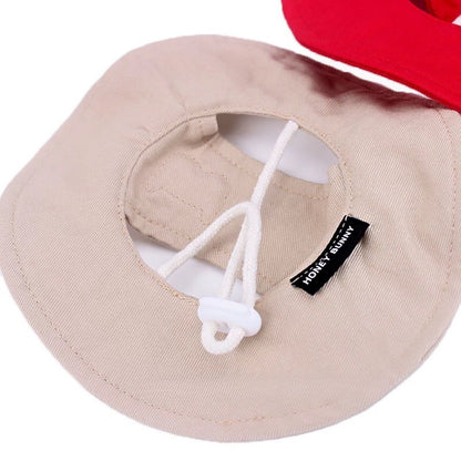 Embroidered Cotton Dog Hat