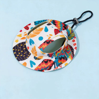 Tie-Dye Sun Protection Dog Hat