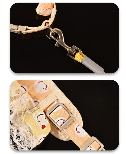 Lace Smiley Collar & Leash Set